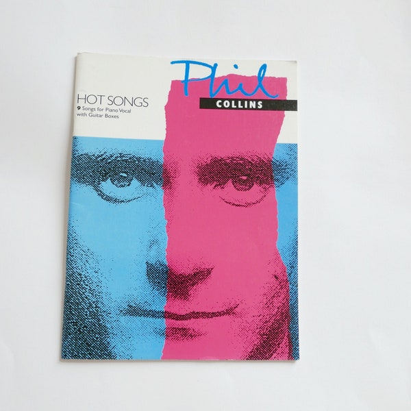 Vintage Musiknoten Phil Collins Hot Songs, 1994 Songs for Piano Vocal with Guitar Boxes