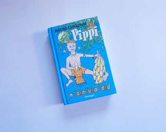 Vintage German Pippi Langstrumpf in TakaTuka-Land, Longstocking Book, 1990 German Edition