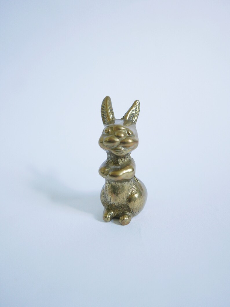 Vintage Brass Bunny, Small Retro Rabbit Figurine, Mid Century Easter ...