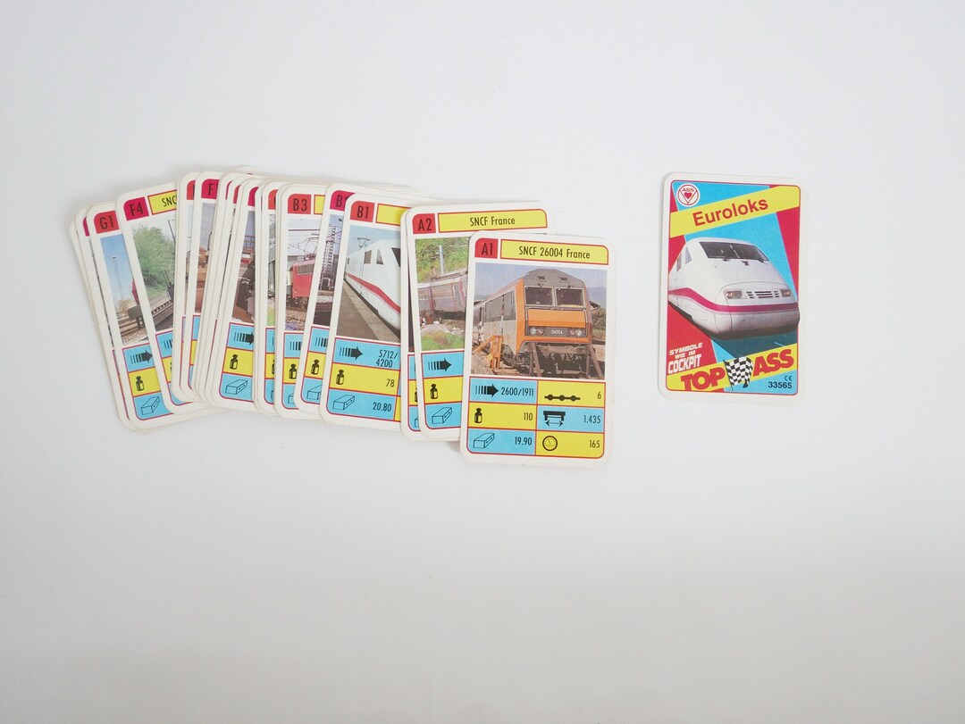 German Vintage Train Card Game, Euroloks, Ass Altenburger Spielkarten