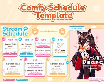 NEW Comfy Schedule Template (6 colors)