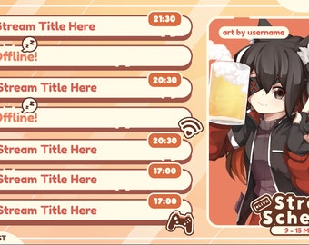 Comfy Schedule Template (3 colours)