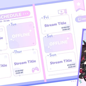 Notebook Stream Schedule Template