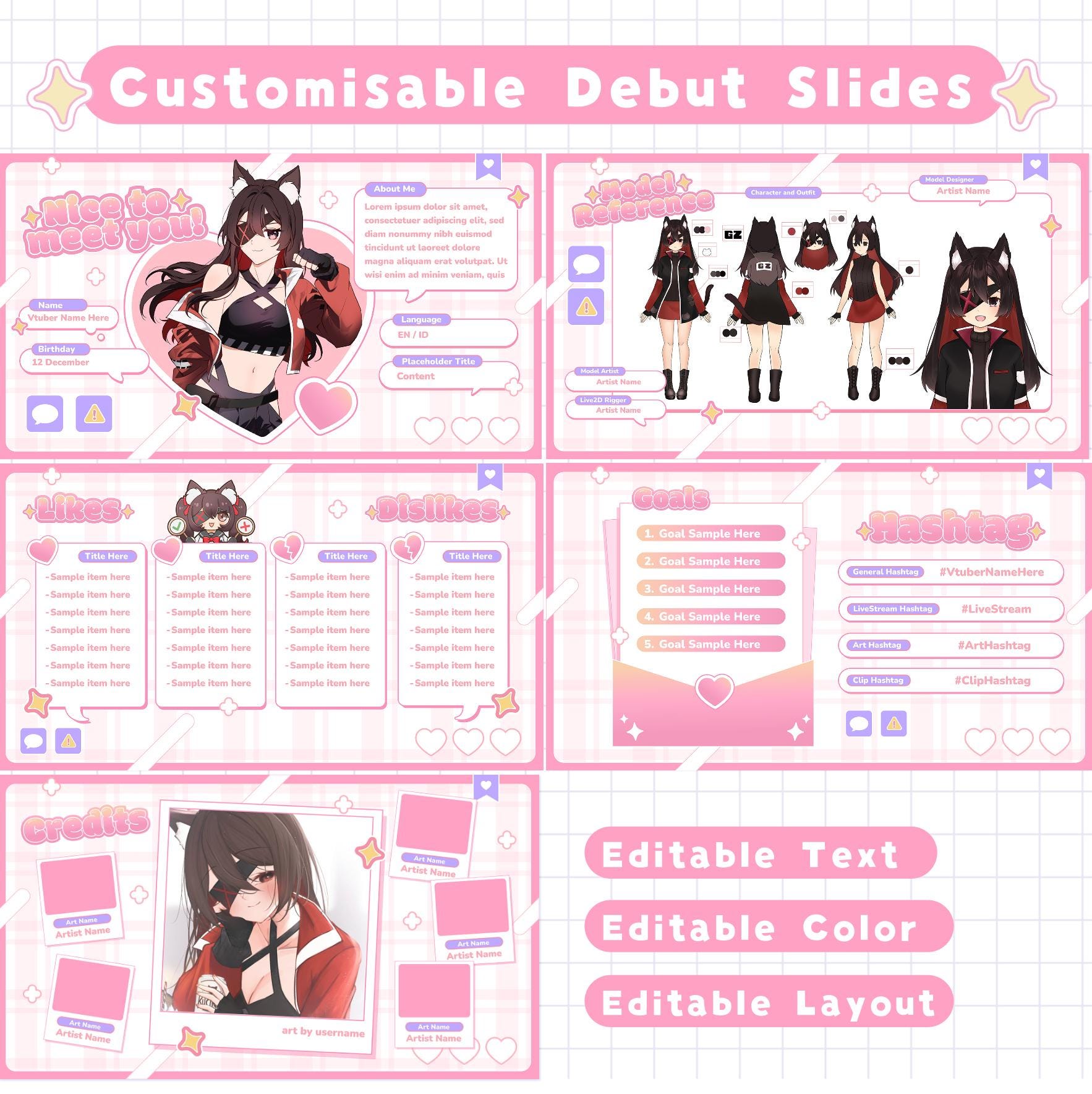 Customisable Debut Slides PSD (vol 2) - Etsy
