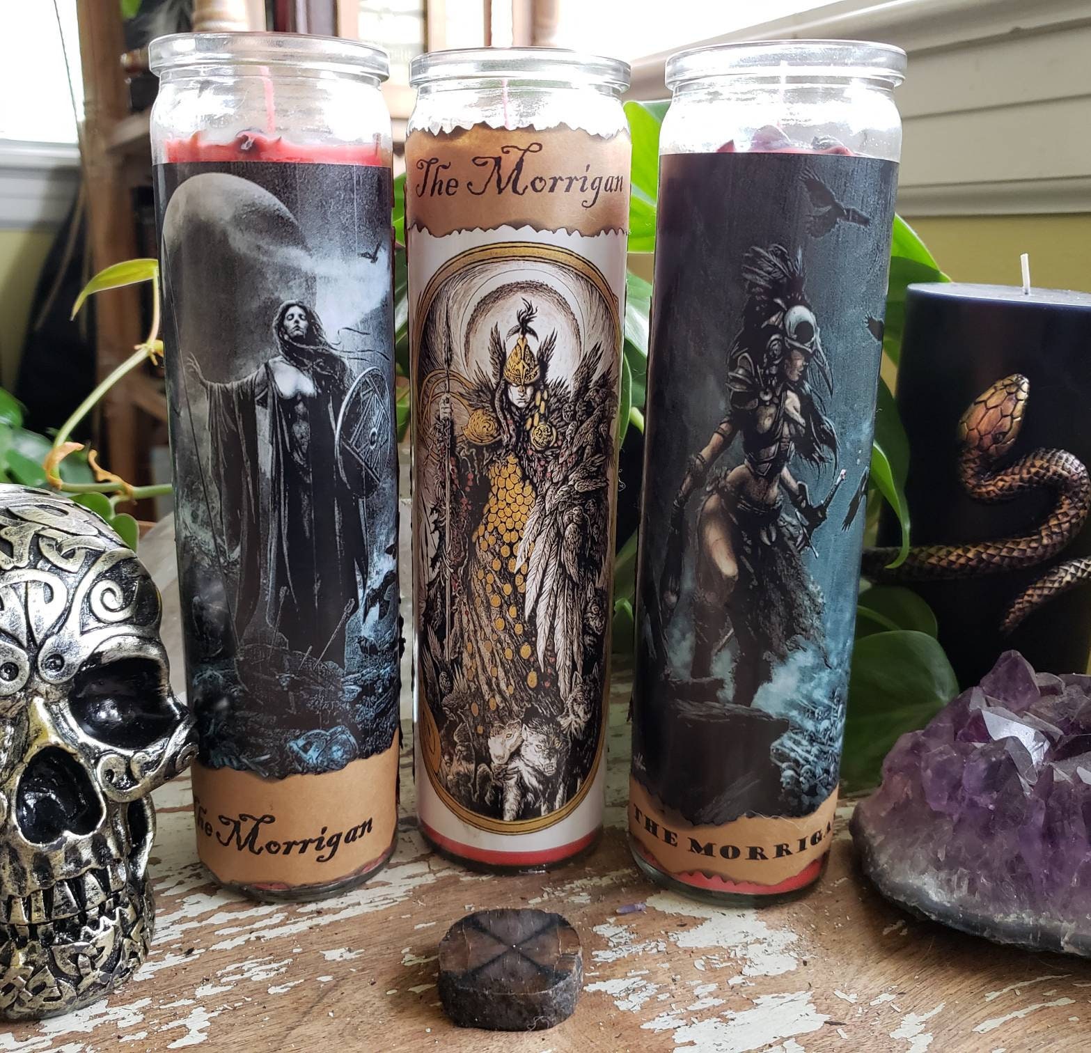THE MORRIGAN Deity Candle for Altar Ritual or Sacred Space Etsy