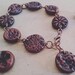 Pulsera. Texturas naturales Polymer clay y cobre // Bracelet. Natural textures Polymer clay and copper