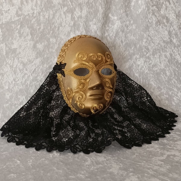 Venezianische Maske, passend zu Tricorn "Markusdom mit Kutsche", Victorian Mask,