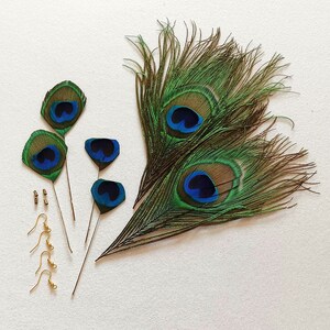 Orecchini A Penna In Piuma Naturale - Confezione Da 1 Paio - Colori Vari (rosso, Blu, Menta, Lilla...)