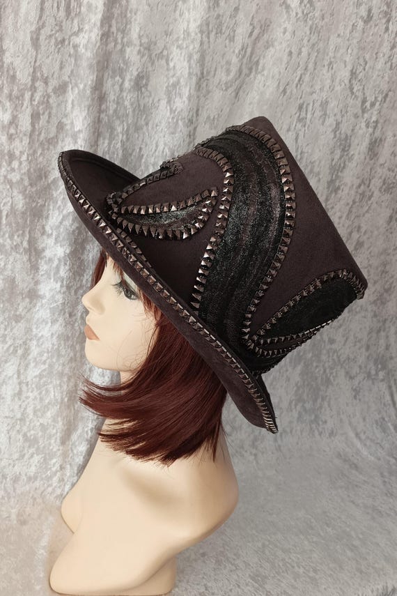 Studded Black and Brown Headpiece Spikes Headband Spike Gothic Extra Large OTT Studs Punk  main image 4