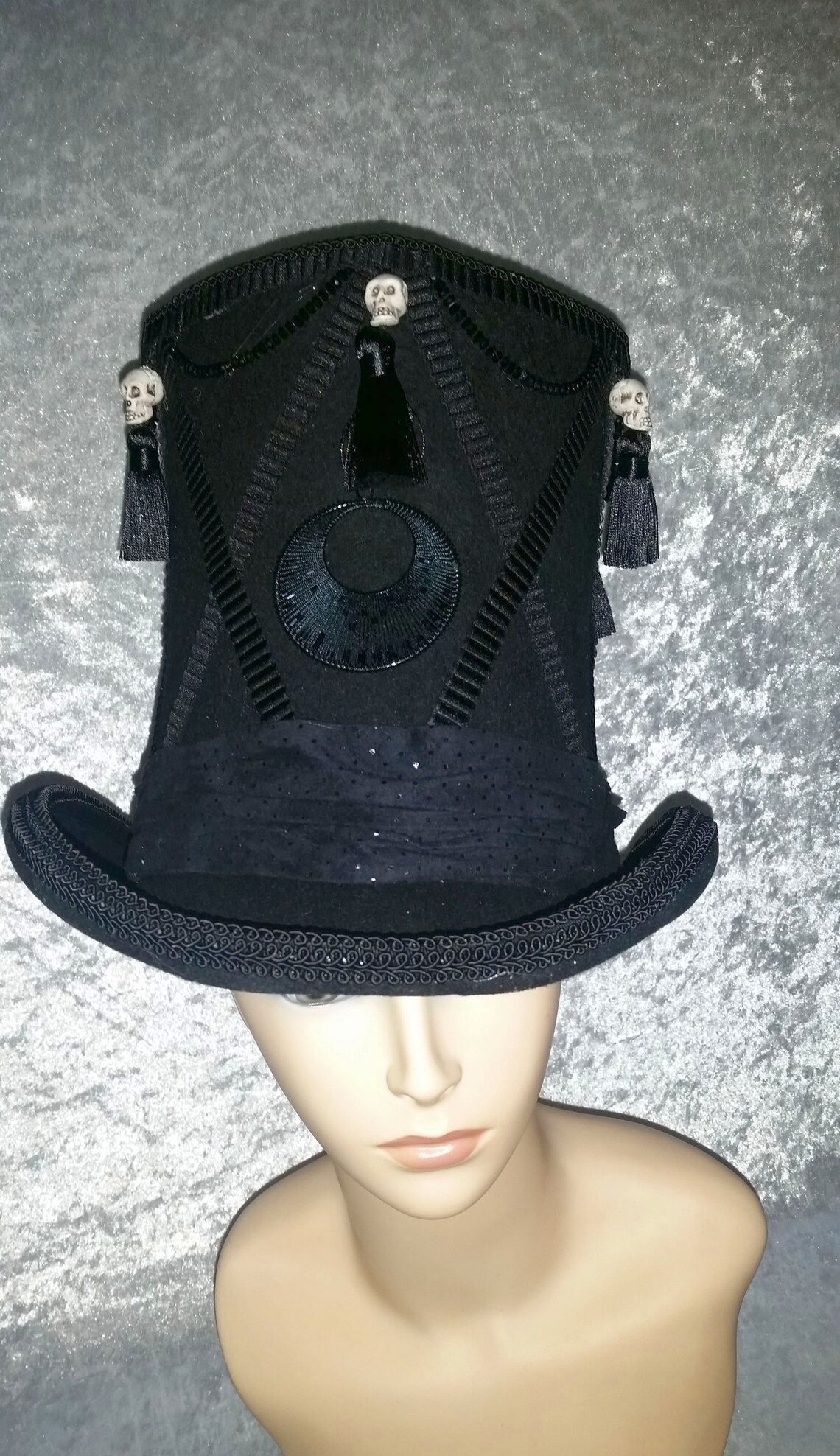 Gothic Cylinder/cylinder Hat/gothic Hat/headpiece/headdress/black