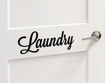 Laundry Door Sign Restroom Sign Shower Room Sign Thevinylcreations