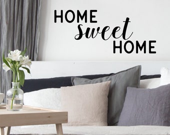 Home Sweet Home | Wall Decal | Vinyl Decal | Living Room Wall Art | Pantry Decal | Front Door Decal | Bedroom Wall Decal | Front Door Sign