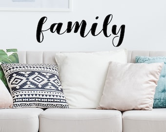 Family | Family Decal | Family Sign | Family Wall Decal | Wall Decal | Family Wall Art | Living Room Wall Art | Vinyl Decal | Wall Sticker