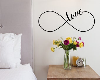 Infinity Loop | Infinity Symbol | Wall Decal | Vinyl Decal | Bedroom Wall Decal | Bedroom Decal | Master Bedroom Decal | Mirror Decal