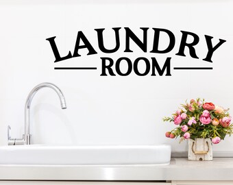 Laundry Clothesline 23x5.75 Vinyl Wall Door Art Decal Removable Sticker