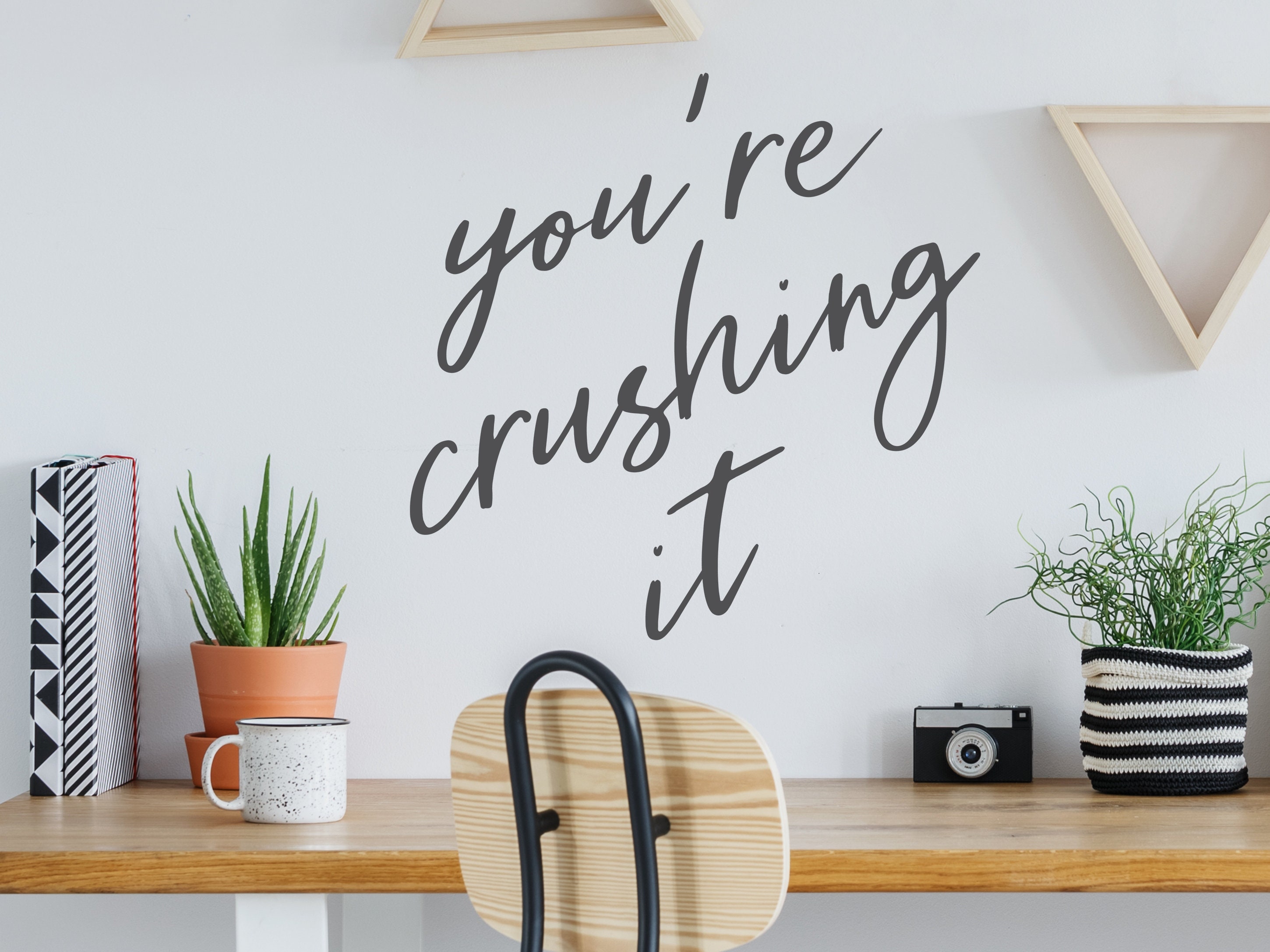 You're Crushing It Wall Decal Vinyl Decal Office Etsy