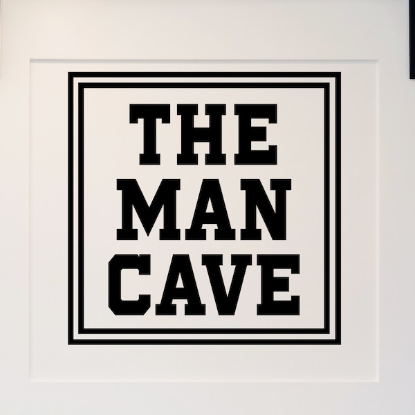 The Man Cave | Wall Decal | Vinyl Decal | Door Decal | Man Cave Sign | Man Cave Decal | Garage Sign | Wall Sticker | Man Room Decal