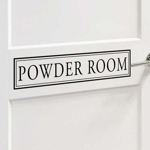 Powder Room Decal Powder Room Vinyl Bathroom Wall Decal Etsy