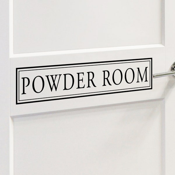 Powder Room | Powder Room Decal | Wall Decal | Vinyl Decal | Bathroom Wall Decals | Door Decal | Wall Sticker | Bathroom Door Sign