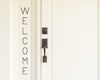 Welcome | Welcome Door Decal | Welcome Door Sign | Welcome Decal | Front Door | Front Door Decal | Door Decal | Welcome Sign