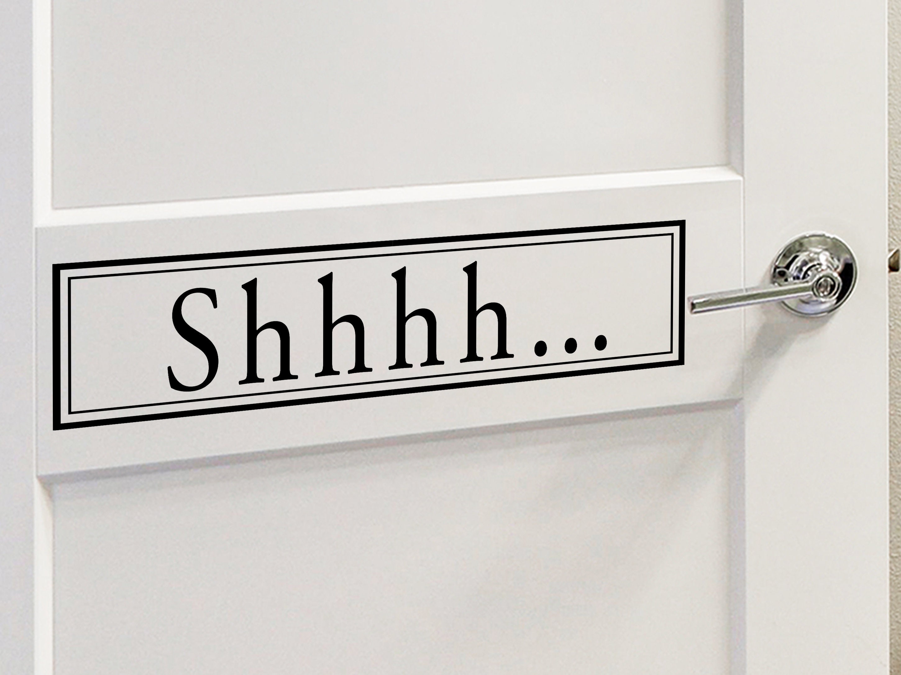 Shh Door Decal Door Sign Baby Sleeping Wall Decal - Etsy