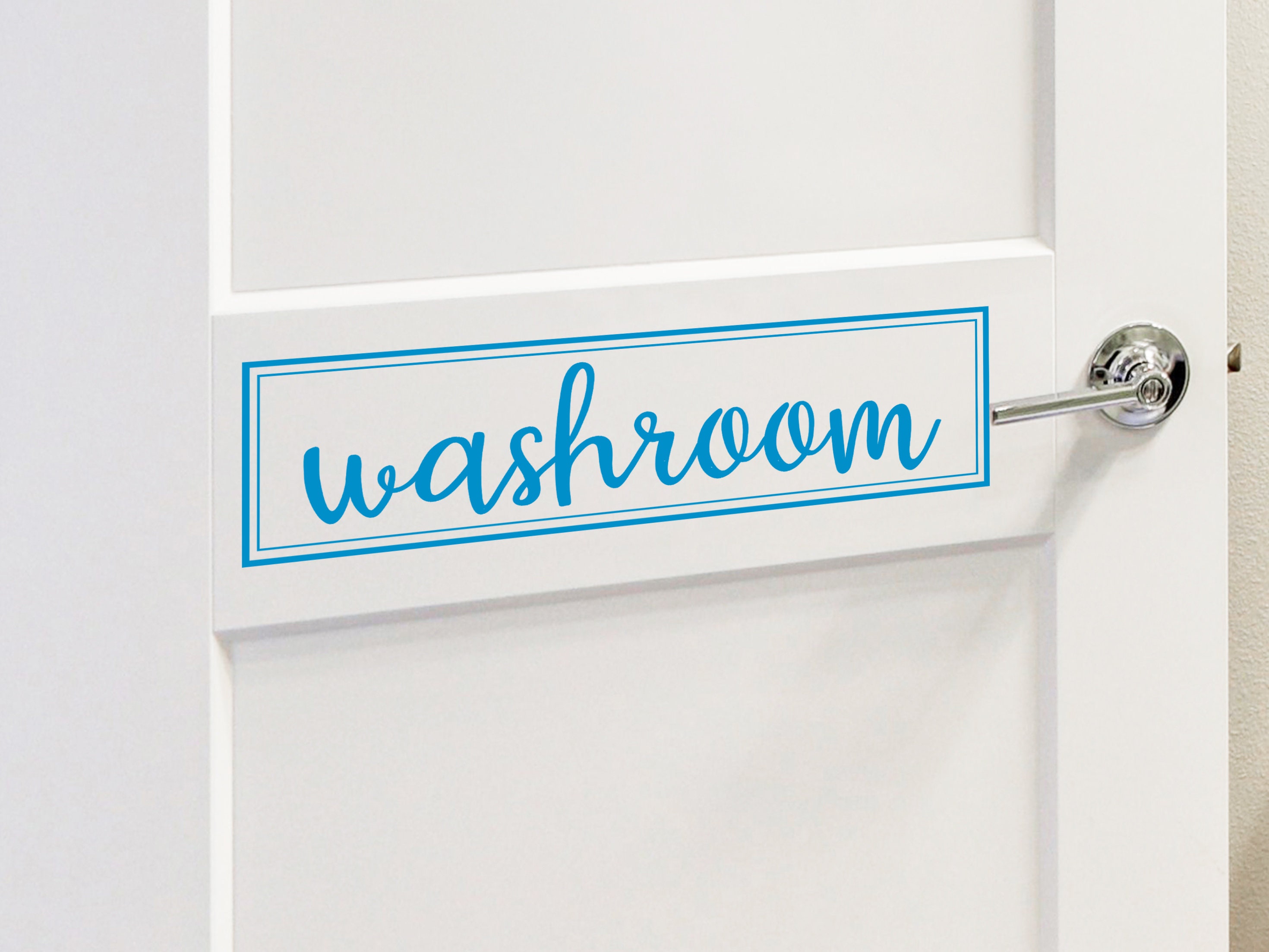 Washroom Wall Decal Washroom Door Sign Door Decal Etsy