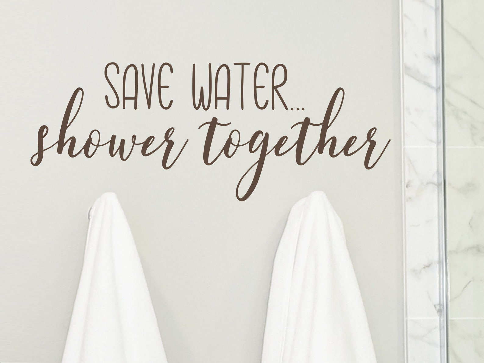 Save Water Shower Together Wall Decal Bathroom Wall Decals - Etsy