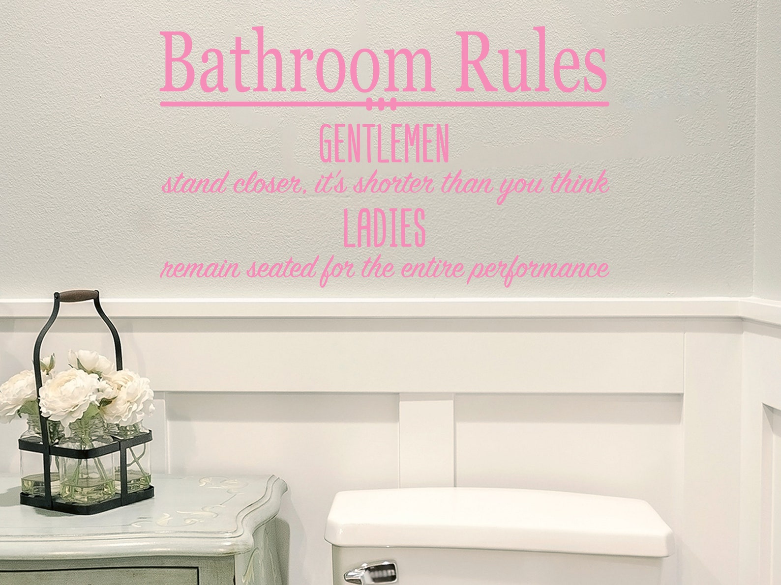 Bathroom Rules Toilet Rules Bathroom Rules Decal Etsy
