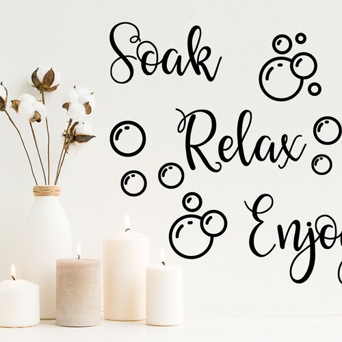 Brush Floss Smile Decal Bathroom Wall Decal Kids Bathroom Etsy