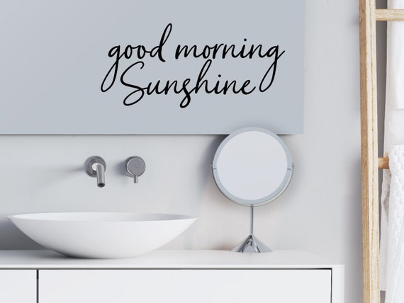 Good Morning Sunshine Cursive Wall Decal Vinyl Decal | Etsy