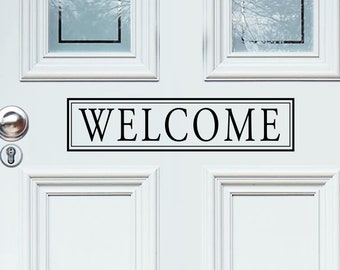 Welcome | Welcome Door Decal | Welcome Door Sign | Welcome Decal | Front Door | Front Door Decal | Door Decal | Welcome Sign