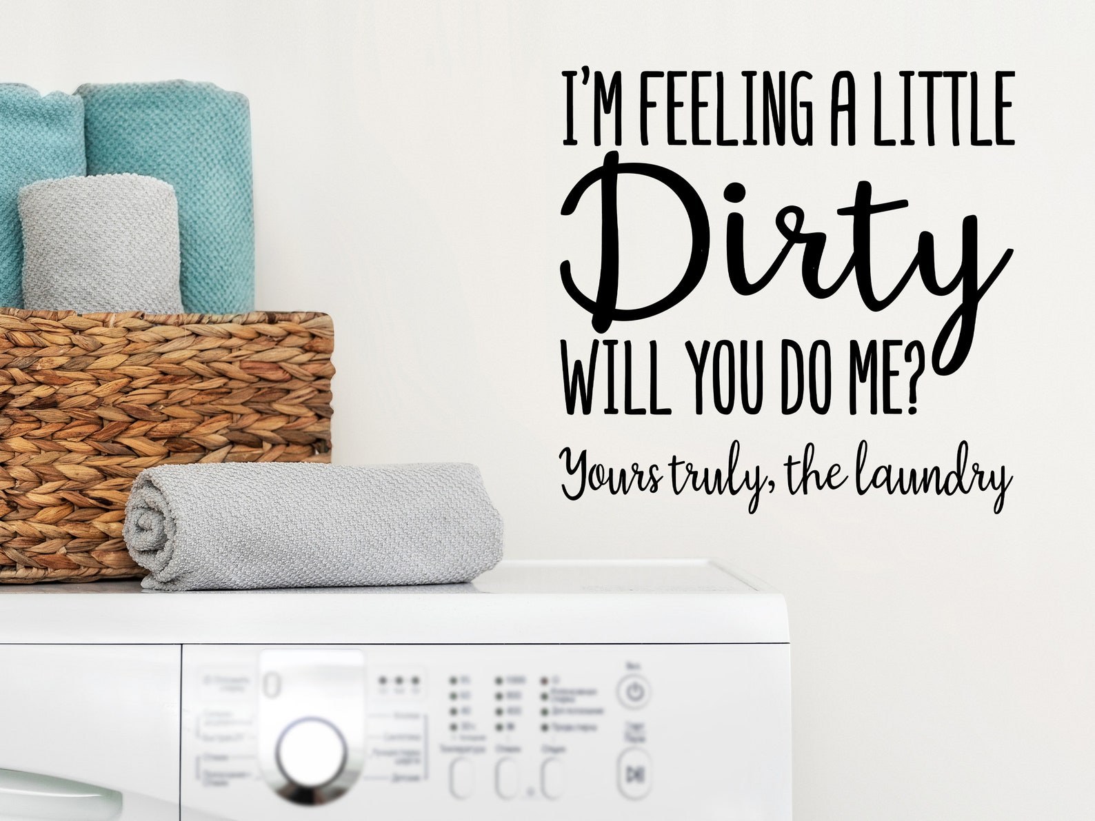 I'm Feeling Dirty Will You Do Me Yours Truly the Laundry Etsy