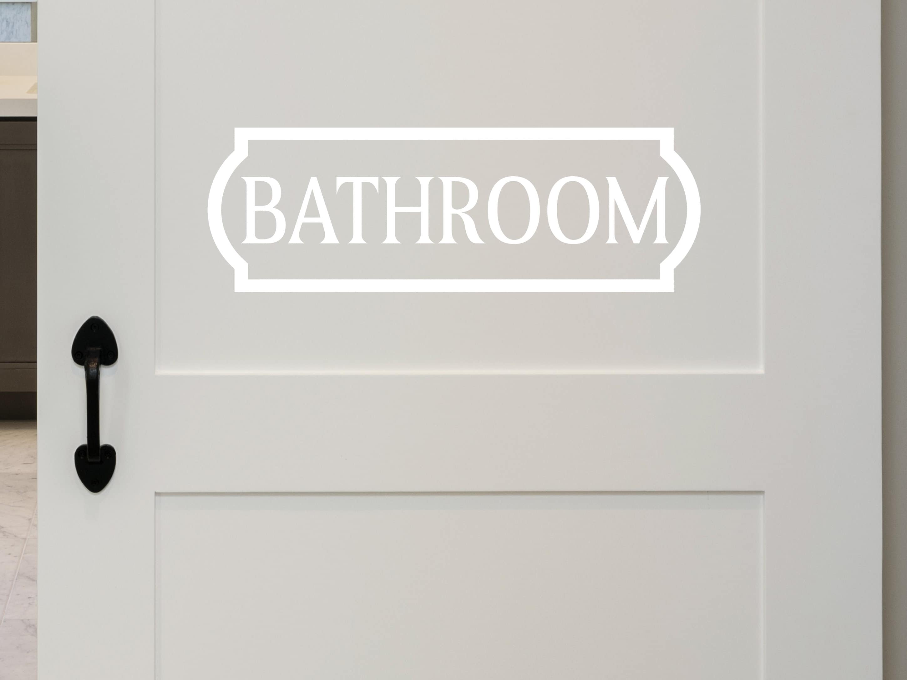 Bathroom Plaque Wall Decal Vinyl Decal Bathroom Wall Etsy