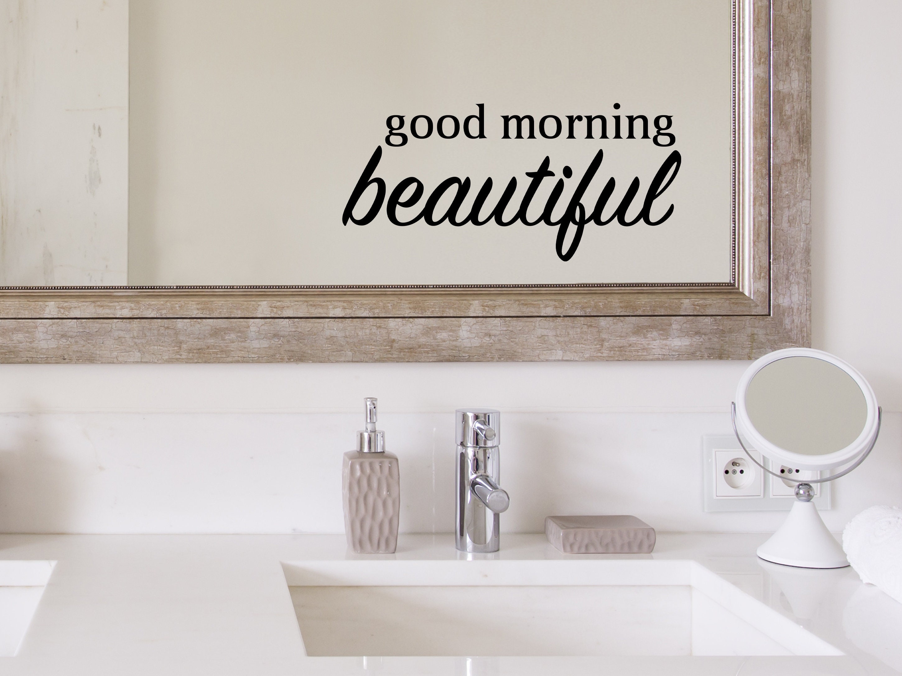 Good Morning Beautiful Bold Wall Decal Vinyl Decal | Etsy