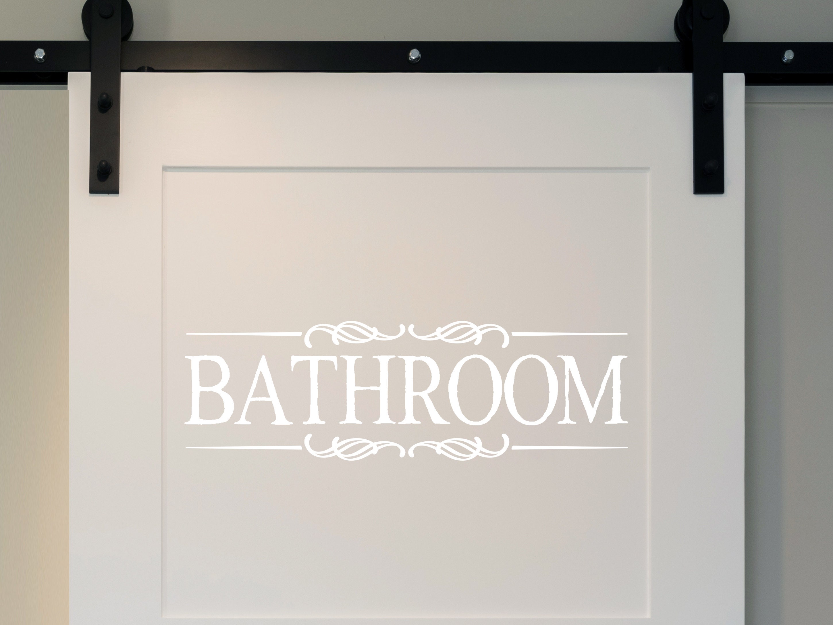 Bathroom Ribbons Wall Decal Vinyl Decal Bathroom Wall Etsy