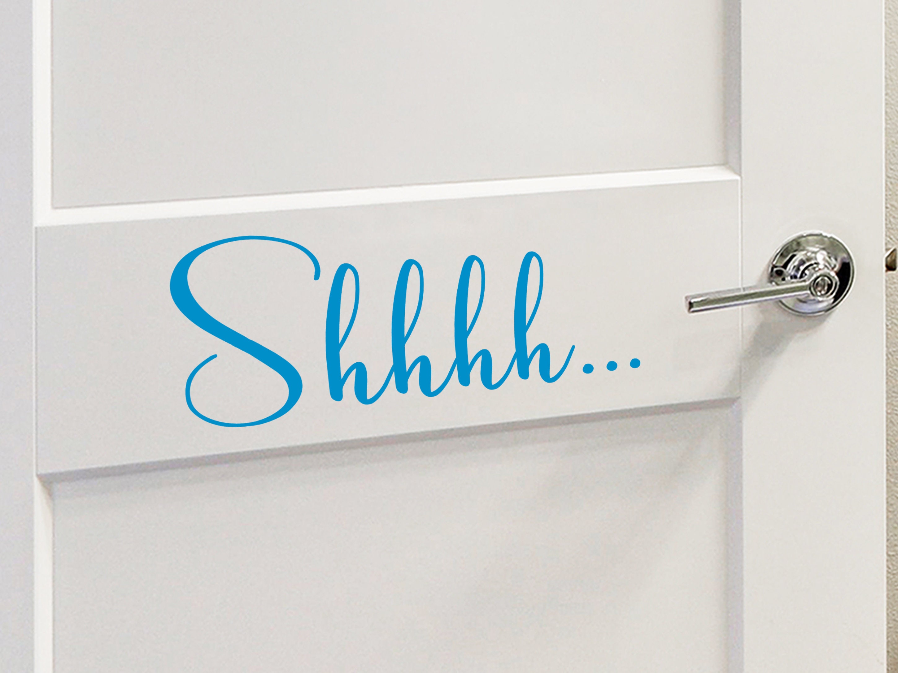 Shh Door Decal Door Sign Baby Sleeping Wall Decal - Etsy