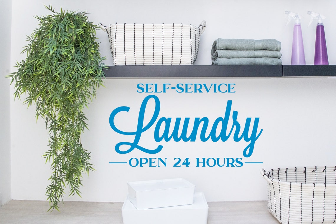 self-service-laundry-open-24-hours-wall-decal-vinyl-decal-etsy