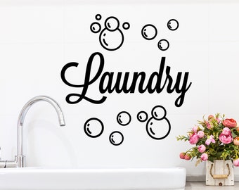 Laundry Room Decal / Laundry Clothesline Decal / Laundry Room - Etsy