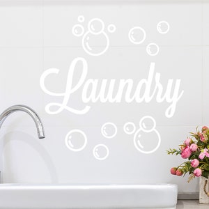 Laundry bubbles Wall Decal Laundry Room Decal Laundry - Etsy