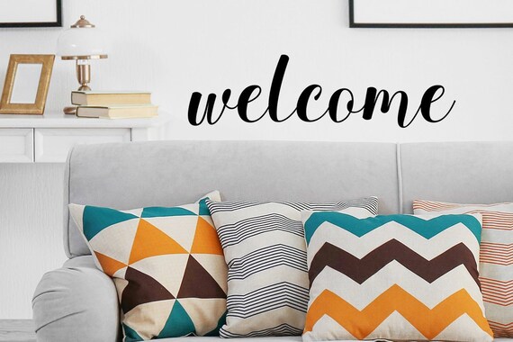 Welcome Decal Wall Sign - Welcome Wall Decal Welcome Decal Wall Sign - Welcome Wall Decal