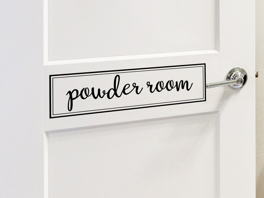 Powder Room Powder Room Decal Wall Decal Vinyl Decal Etsy