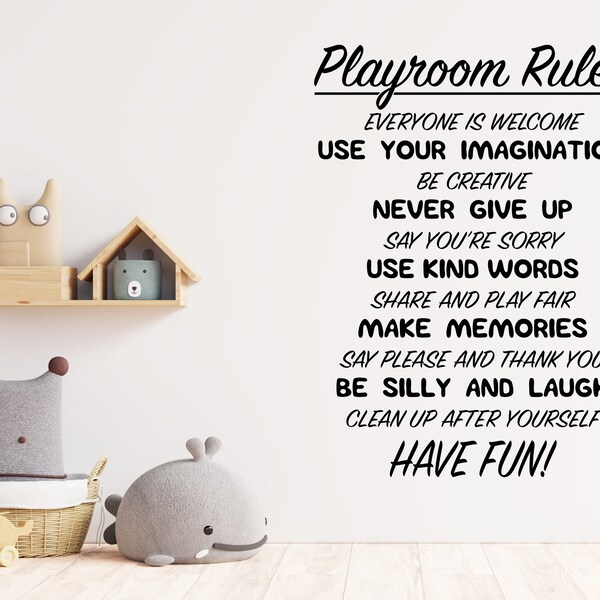 Playroom Wall Decal Etsy