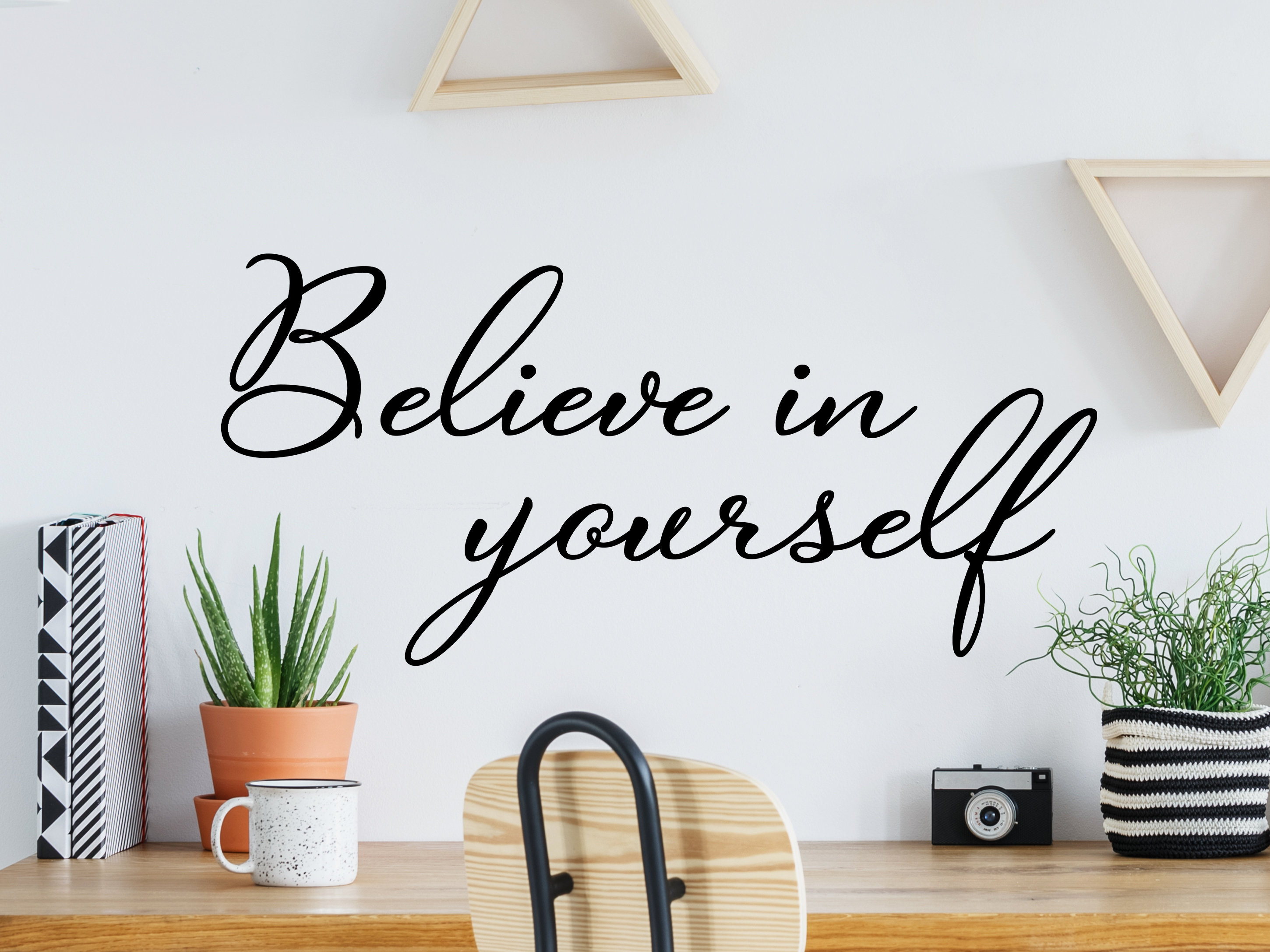 sticker mural & vitrine believe in yourself