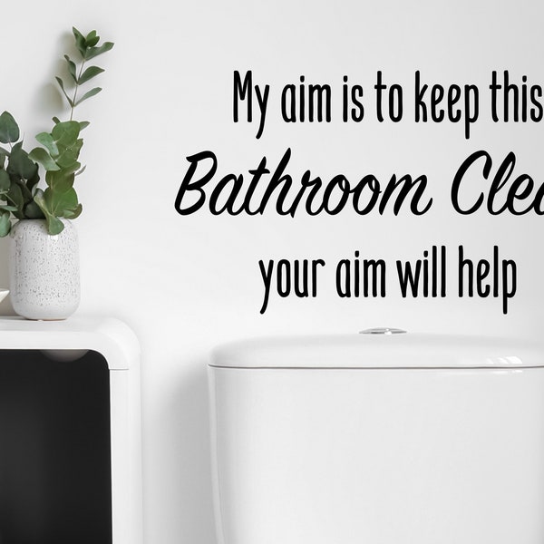 Keep Clean Bathroom Signs - Etsy
