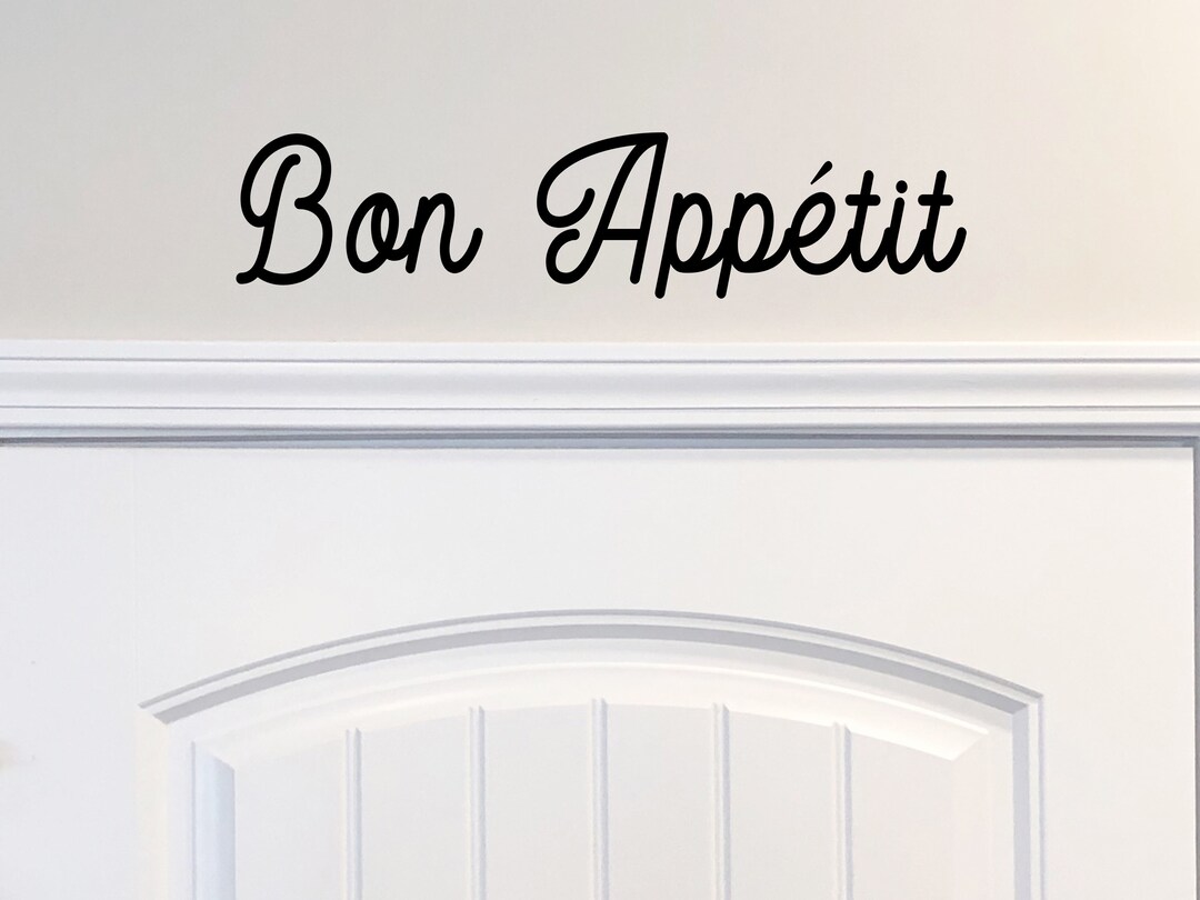 Bon Appetit Bon Appetit Decal Wall Decal Pantry Decal Etsy