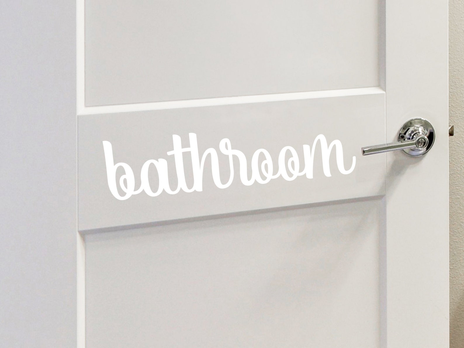 Bathroom Door Decal Door Decal Bathroom Door Sign Wall | Etsy