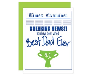 Best Dad Ever | Father's Day Card | Letterpress Greeting Card