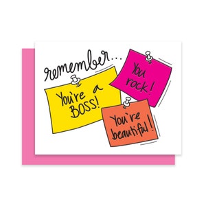 Positive Affirmation Notes Daily Reminder Letterpress Greeting Card image 1