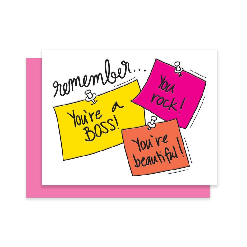 Positive Affirmation Notes Daily Reminder Letterpress Greeting Card image 1