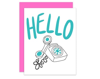 Saying Hello-  Friendship - Letterpress Greeting Card